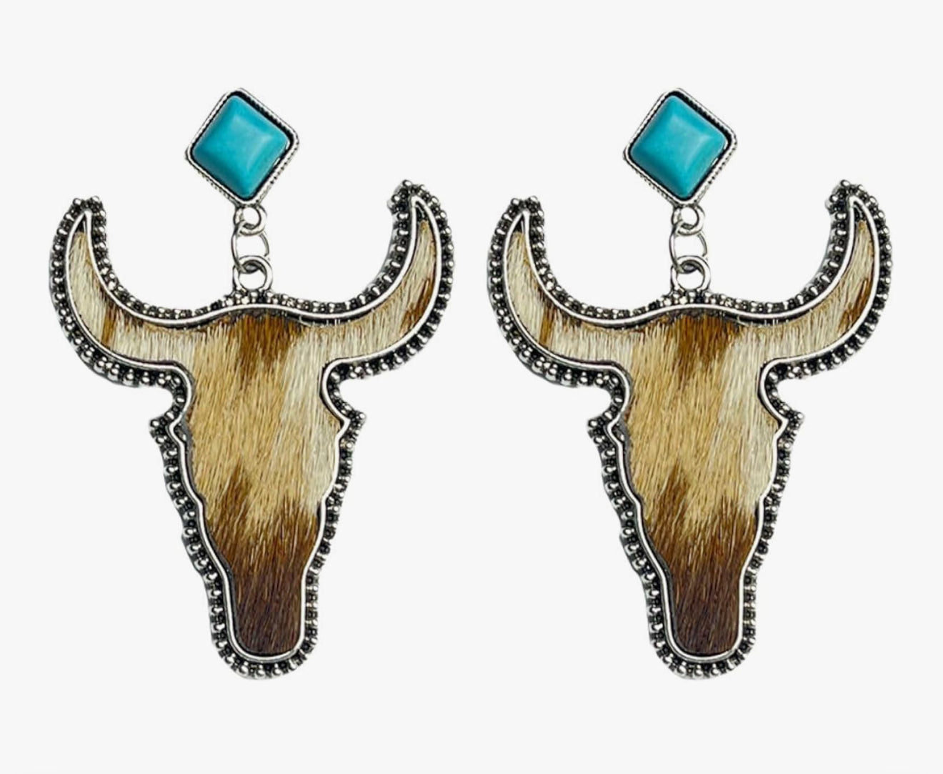 Cowhide earrings