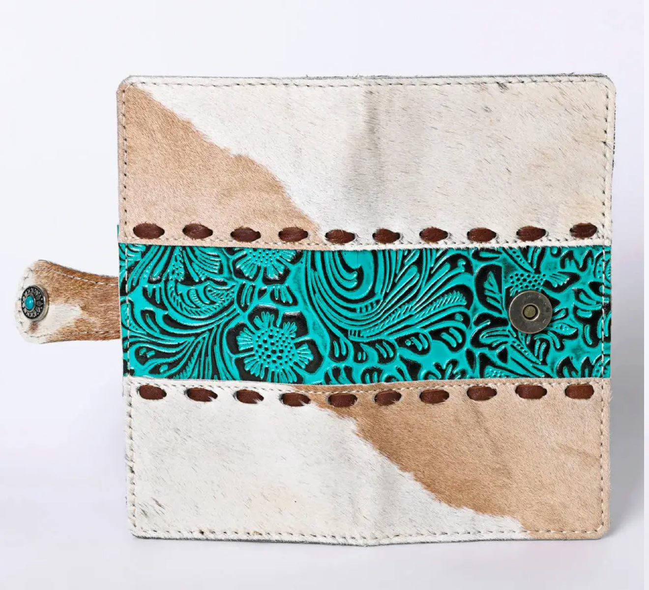 Tan cowhide wallet