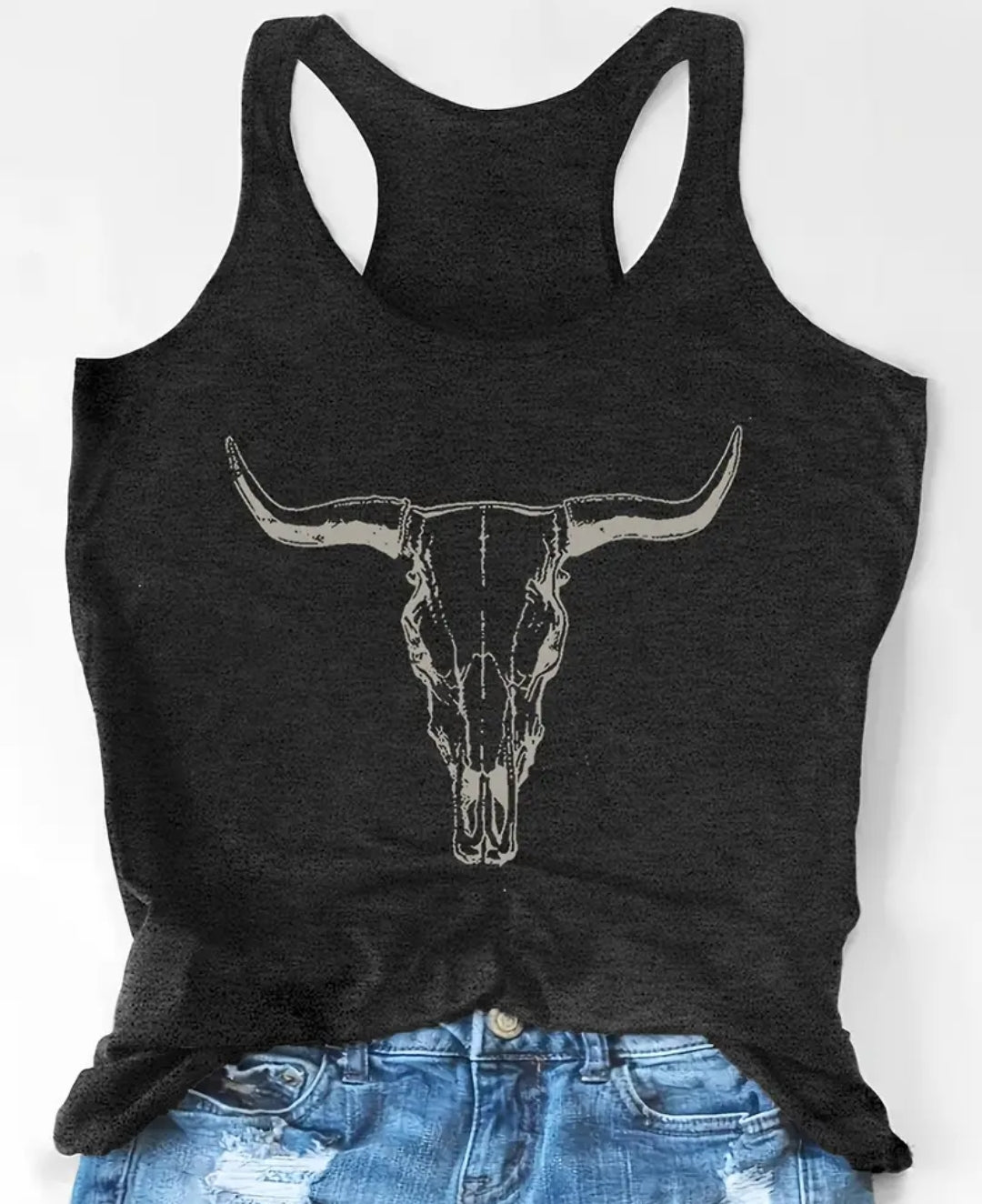 Cow head sleeveless tank