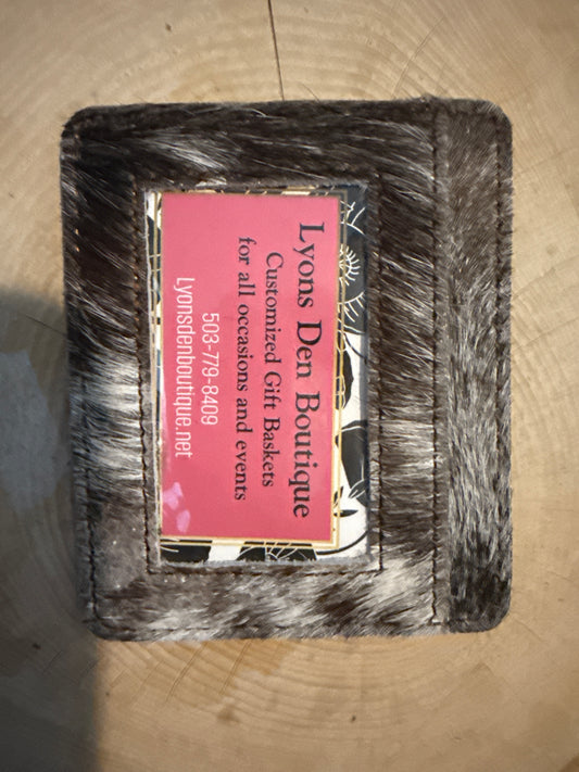 Pocket cowhide card holder