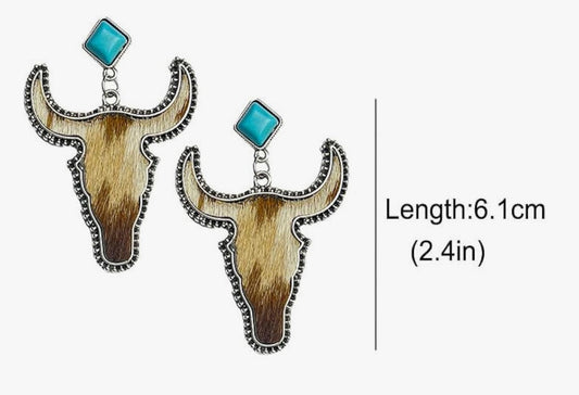Cowhide earrings