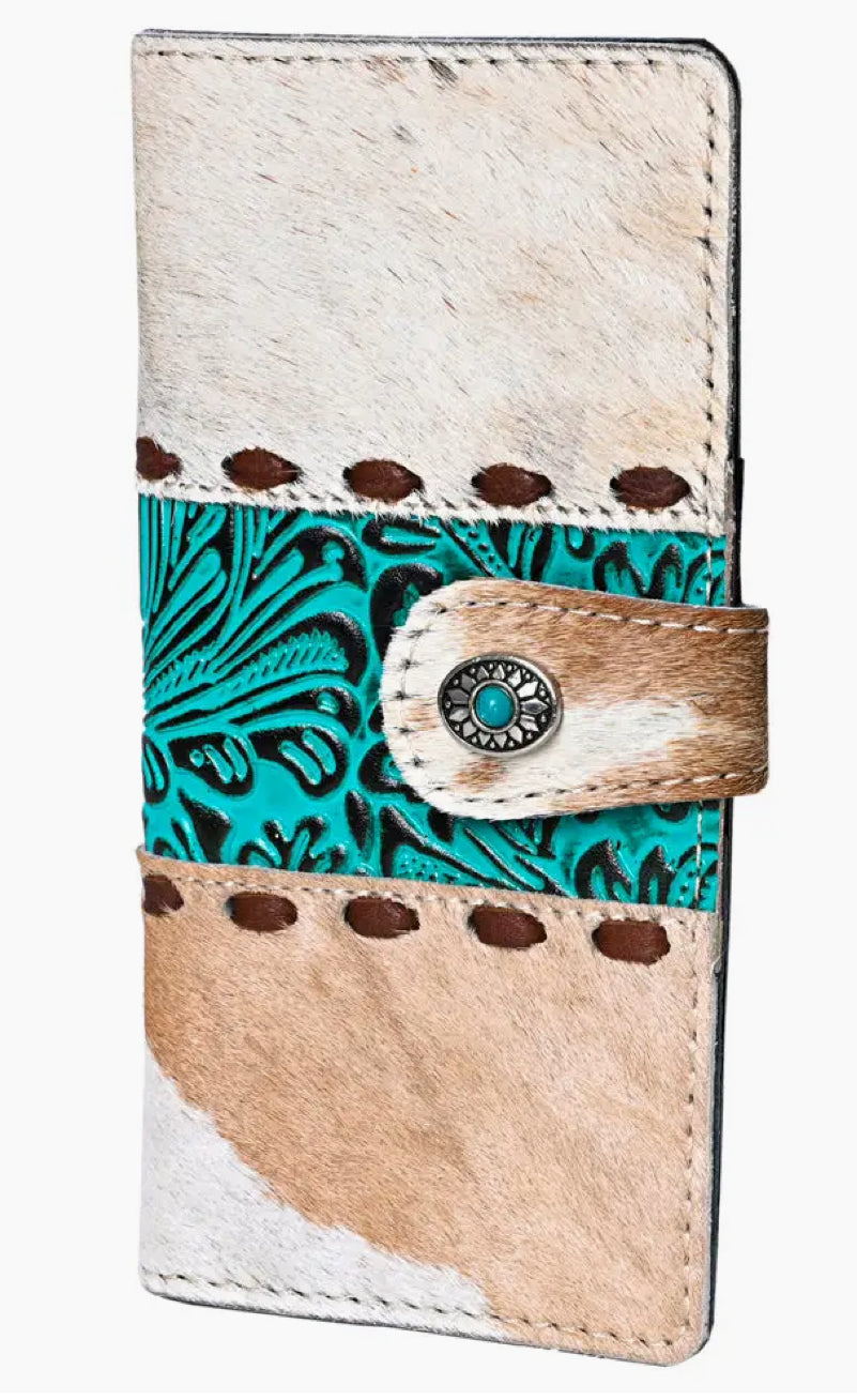 Tan cowhide wallet