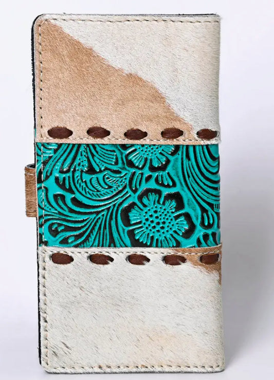 Tan cowhide wallet